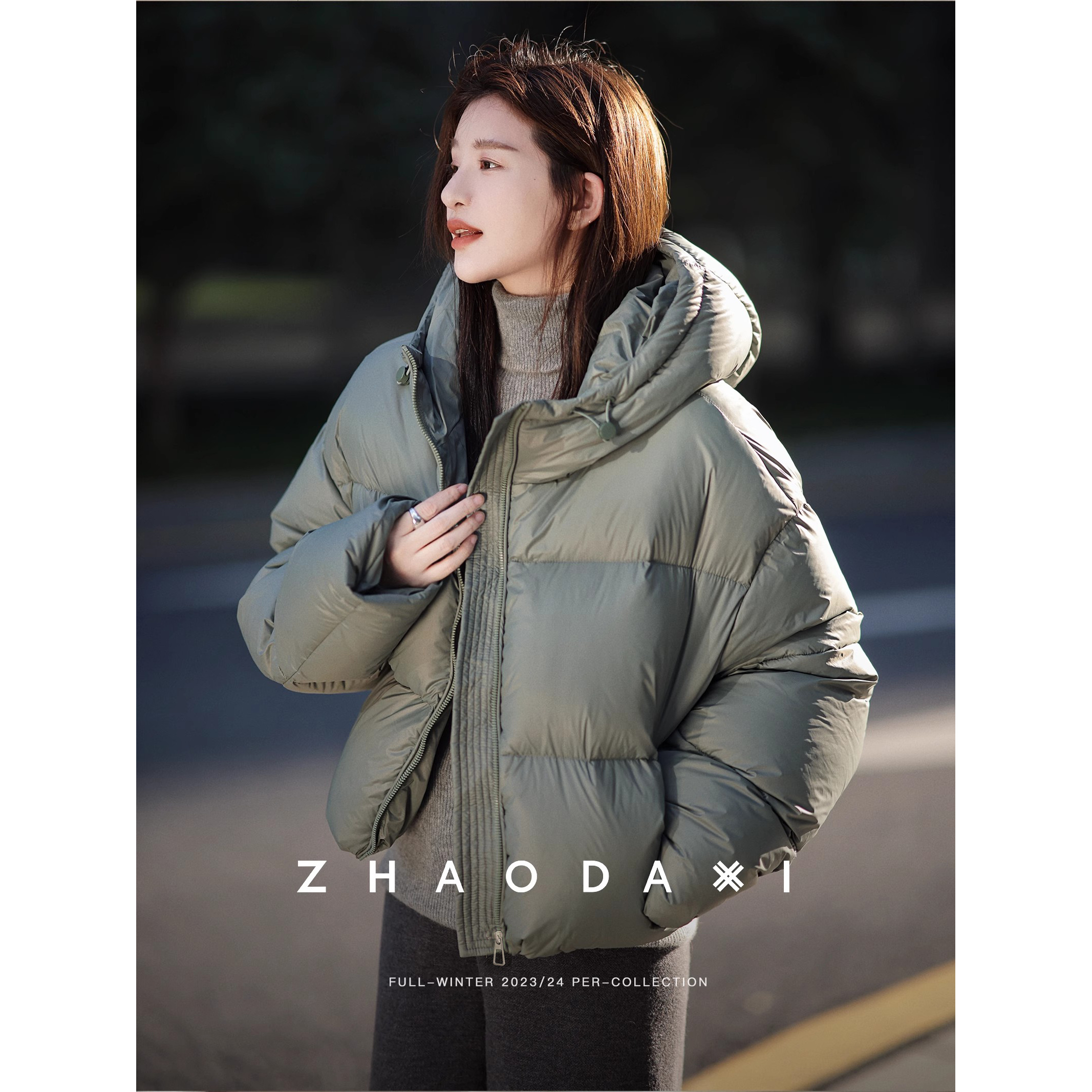 【赵大喜】现货！奶呼呼鹅绒服｜保暖连帽羽绒服短款防风外套女冬