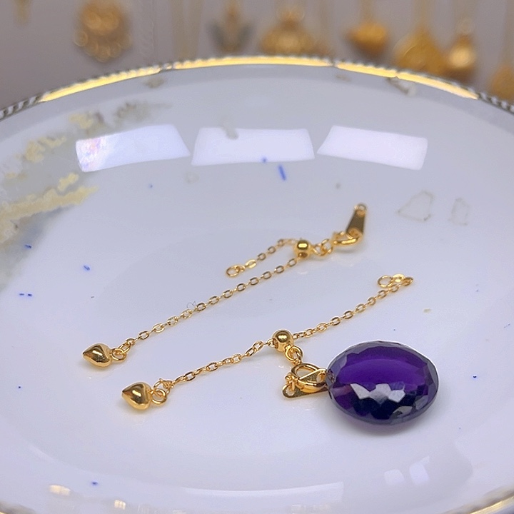 紫晶颈饰银S925镶嵌紫晶925镶嵌135