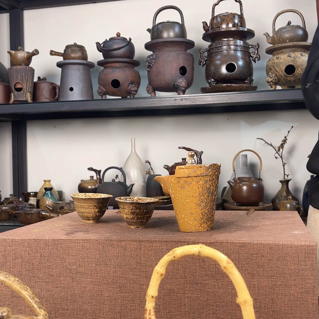 紫泥茶壶紫砂粗陶茶器