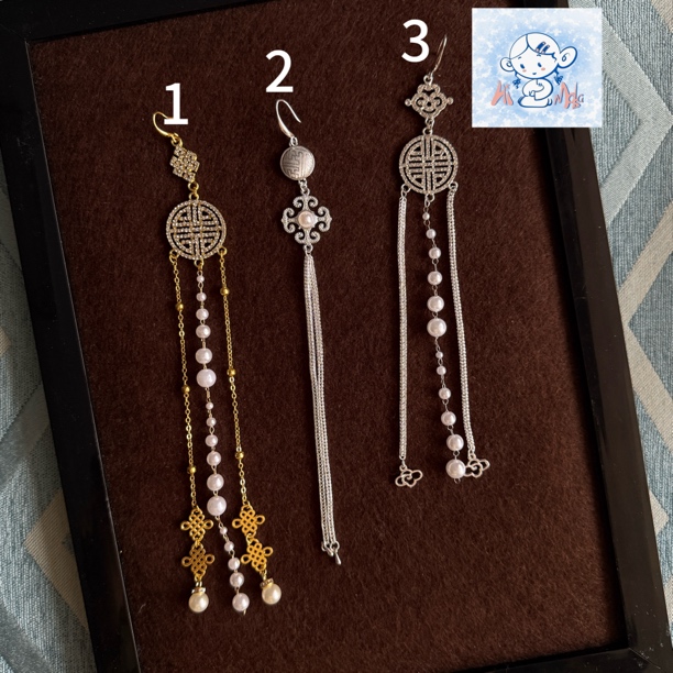 合金耳饰 Himoka 原创民族风手工气质时尚百搭长款耳饰925银针