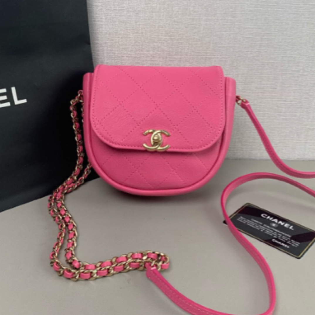 95新 Chanel/香奈儿 粉色 邮差/ JW5153