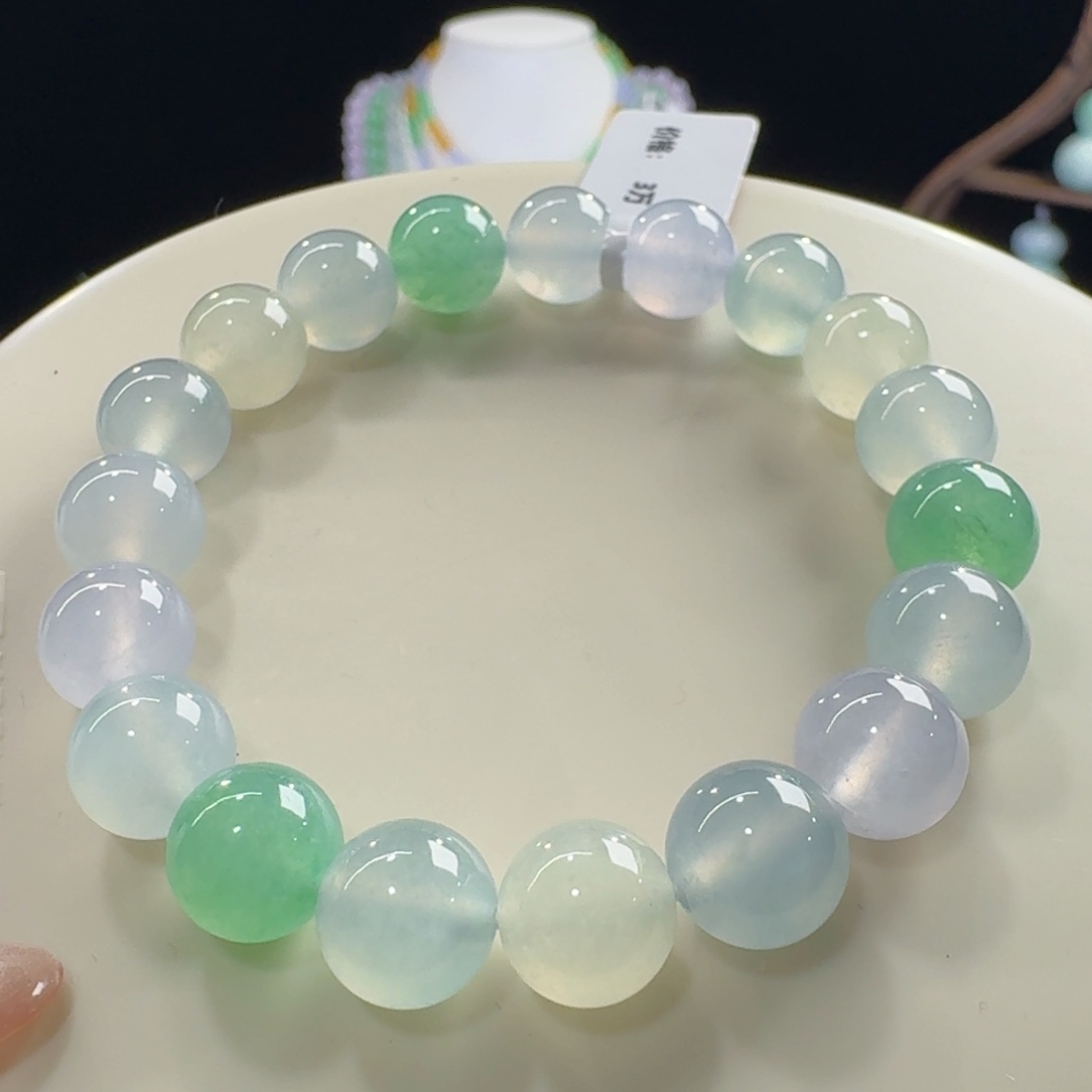 未镶嵌手链翡翠性价比超高！！强推！马卡龙多宝单圈卡10mm