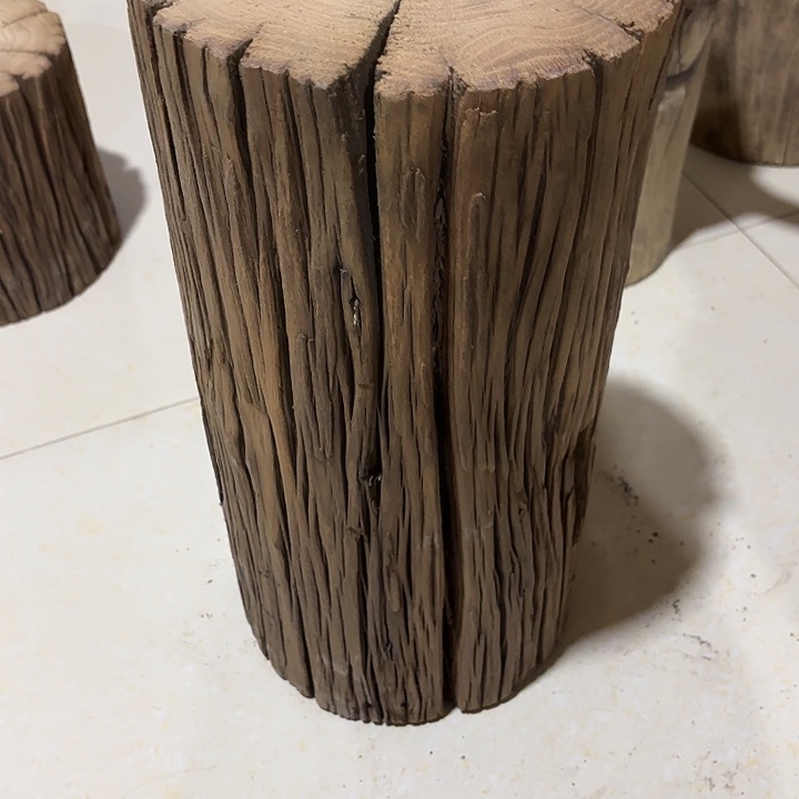 *****榆木木墩两个打磨抛光