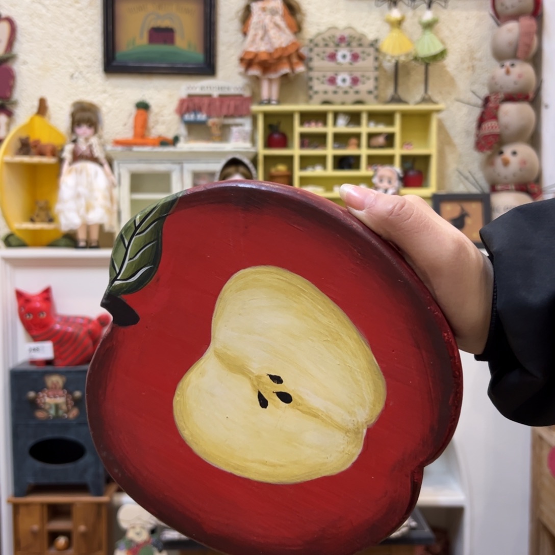木外贸出口样品挂件摆件微瑕（苹果板凳