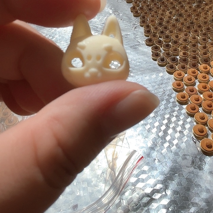 吊坠白玉菩提猫脸