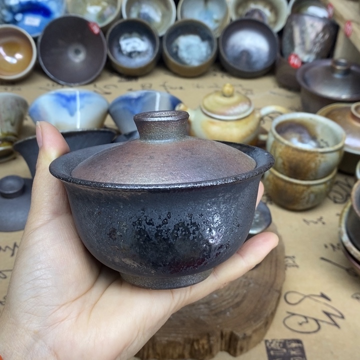 杯子陶全手工纯柴烧裸烧茶器