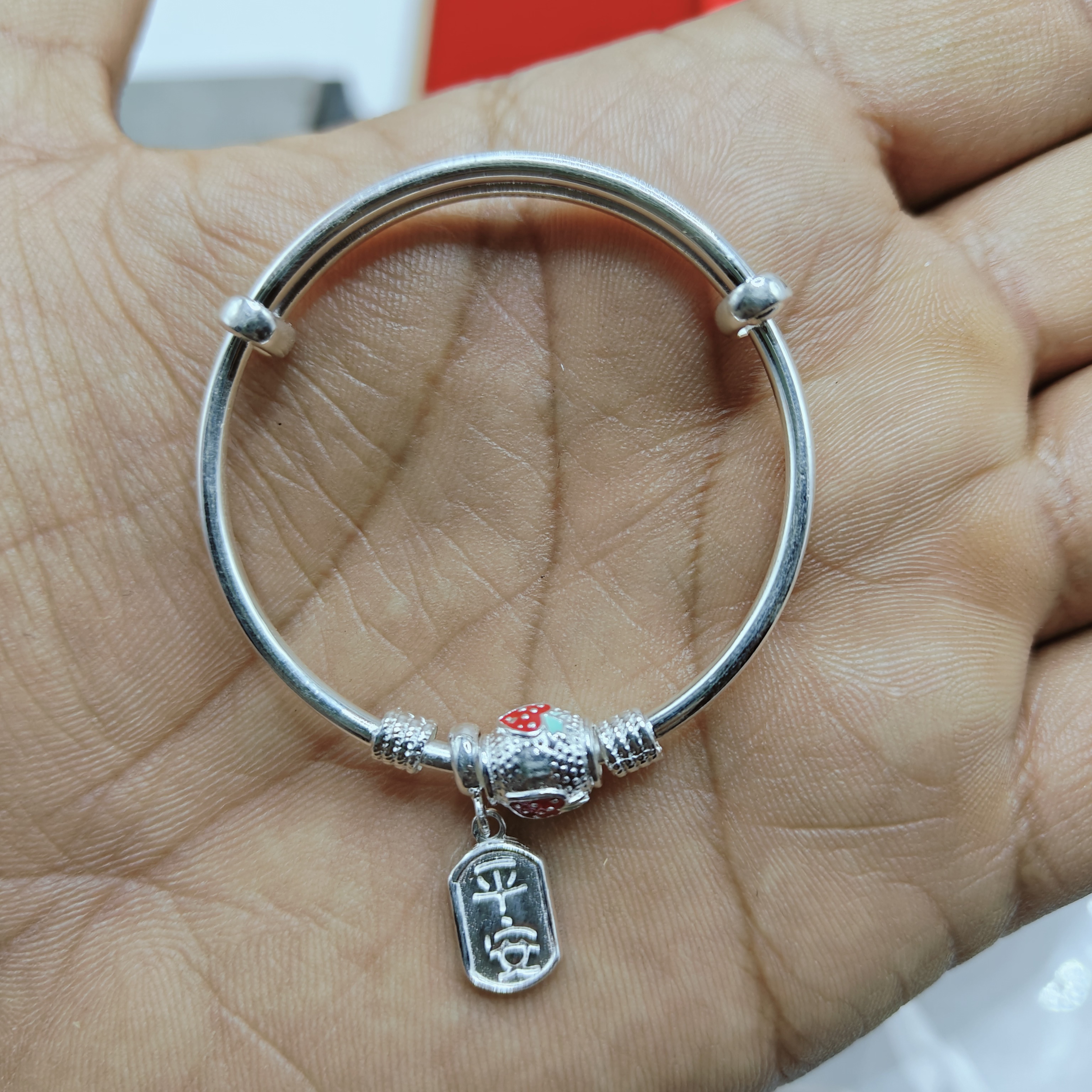 足银手镯 baylikkumuxliri 时尚小女儿手镯003