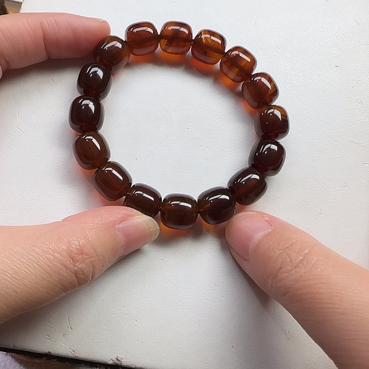手链琥珀未镶嵌天然缅甸琥珀老型手串18.4克