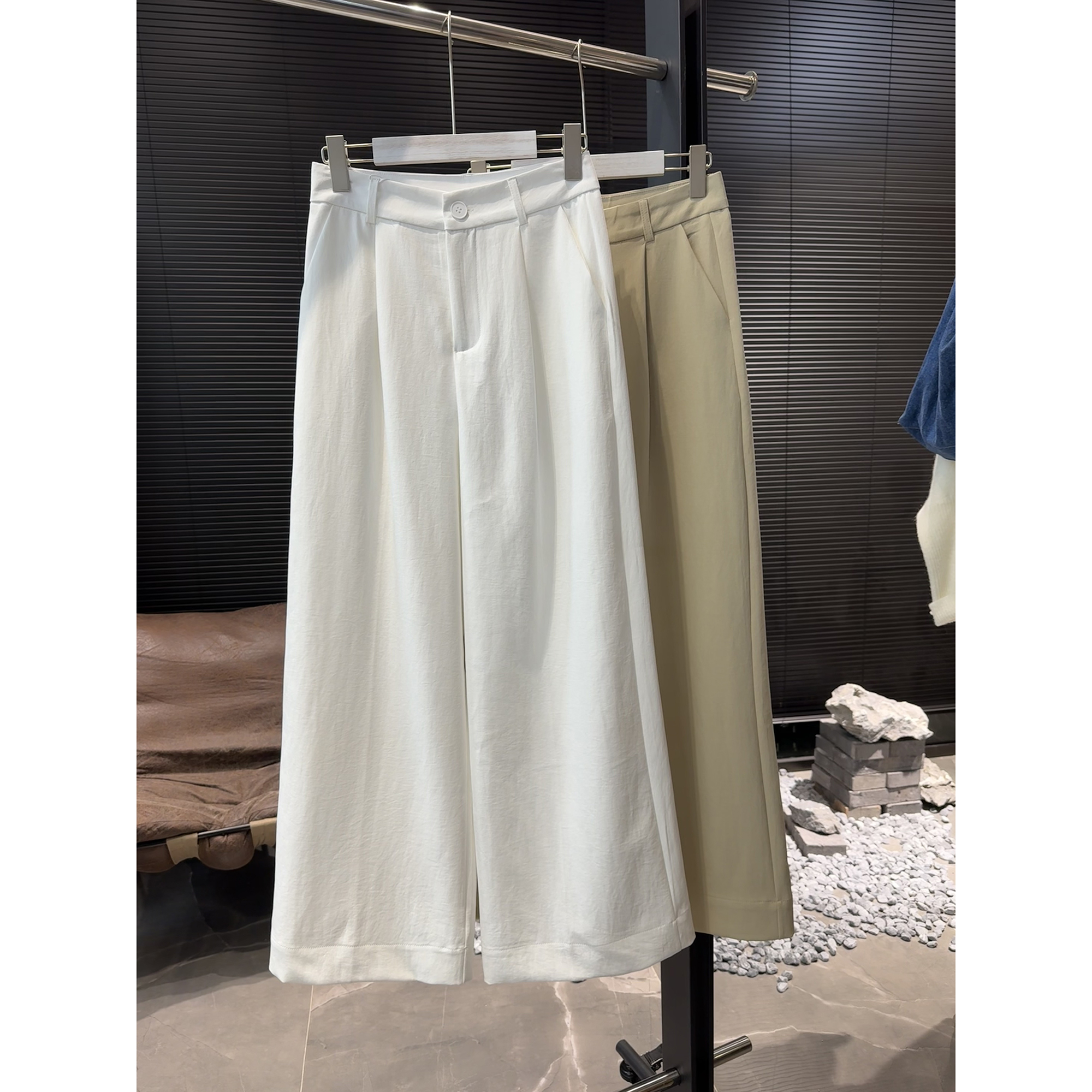 两个色阔腿西裤2561-1（清）