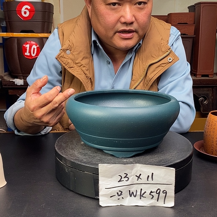 紫砂花盆货号一只WK599