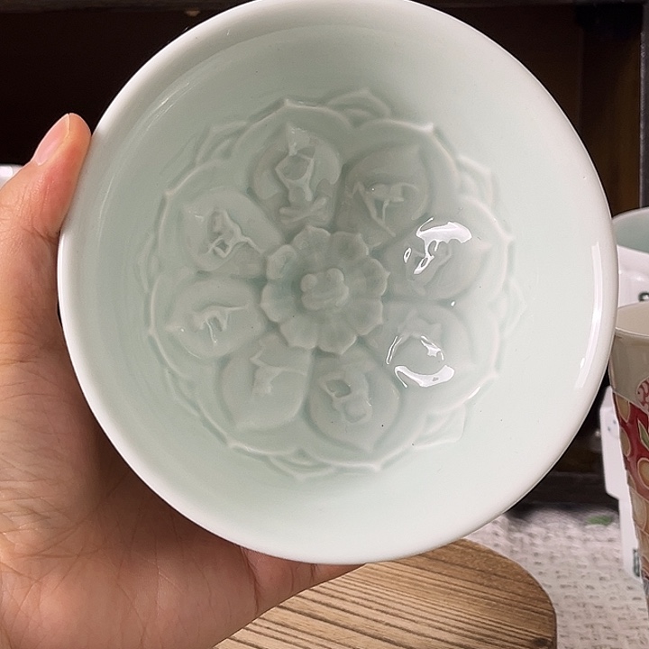 鱼***蟆陶莲花碗青蛙可爱