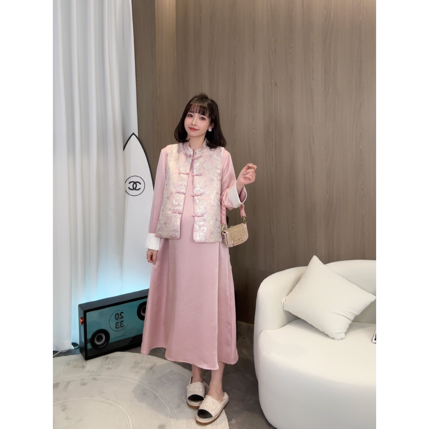 maodan/猫单清仓【花间洛神】娜娜的孕期穿搭/孕妇装高级感连衣裙