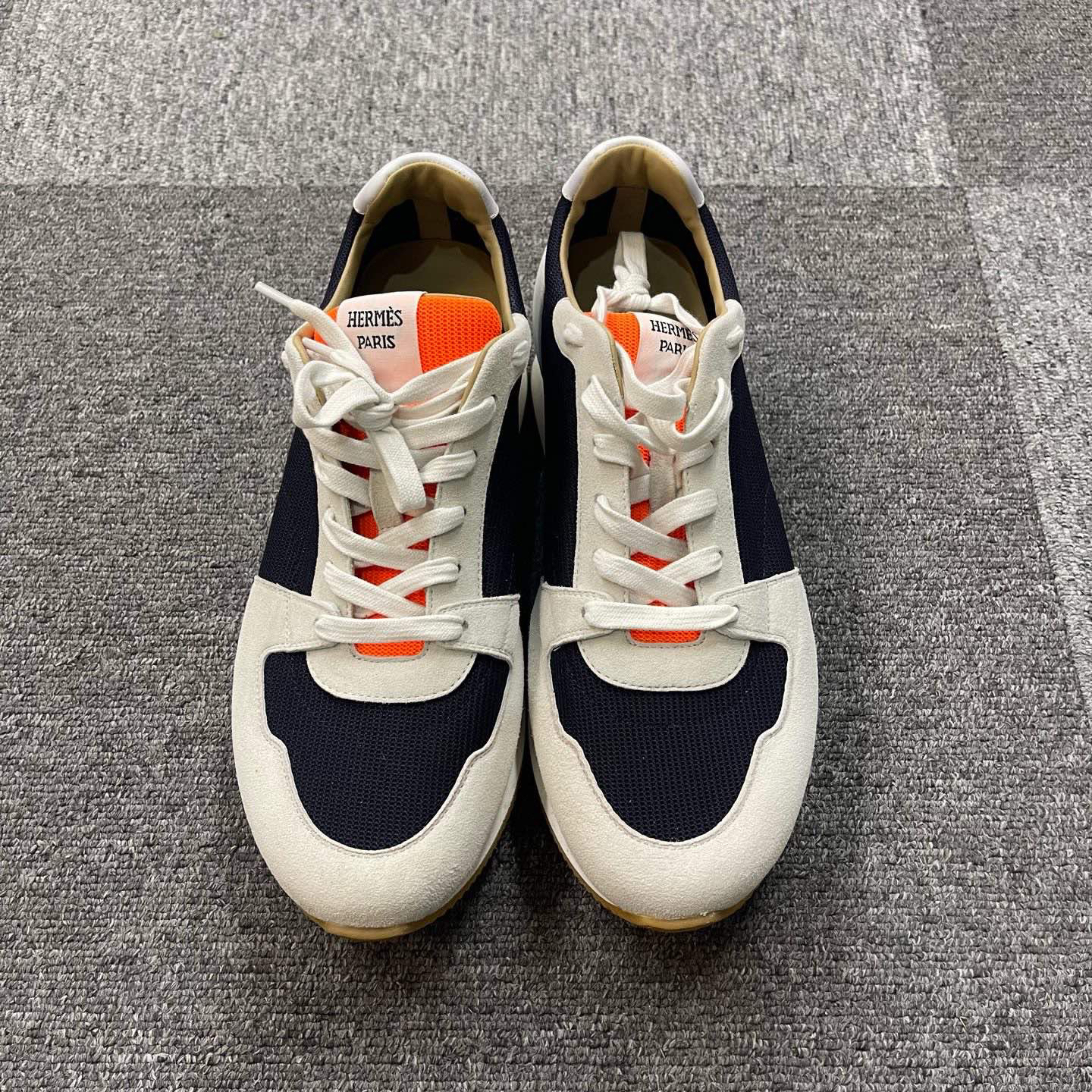 99新 Hermes/爱马仕 拼色休闲运动鞋/41码/DY216499