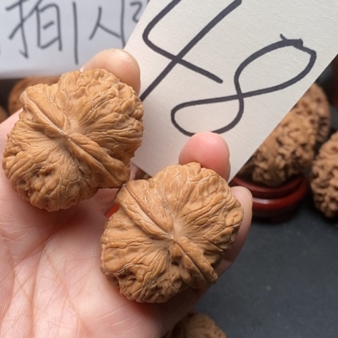 桃核吊坠42全品平谷元宝对歪