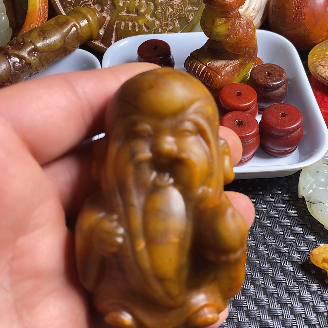 蛇纹石玉合金颈饰
