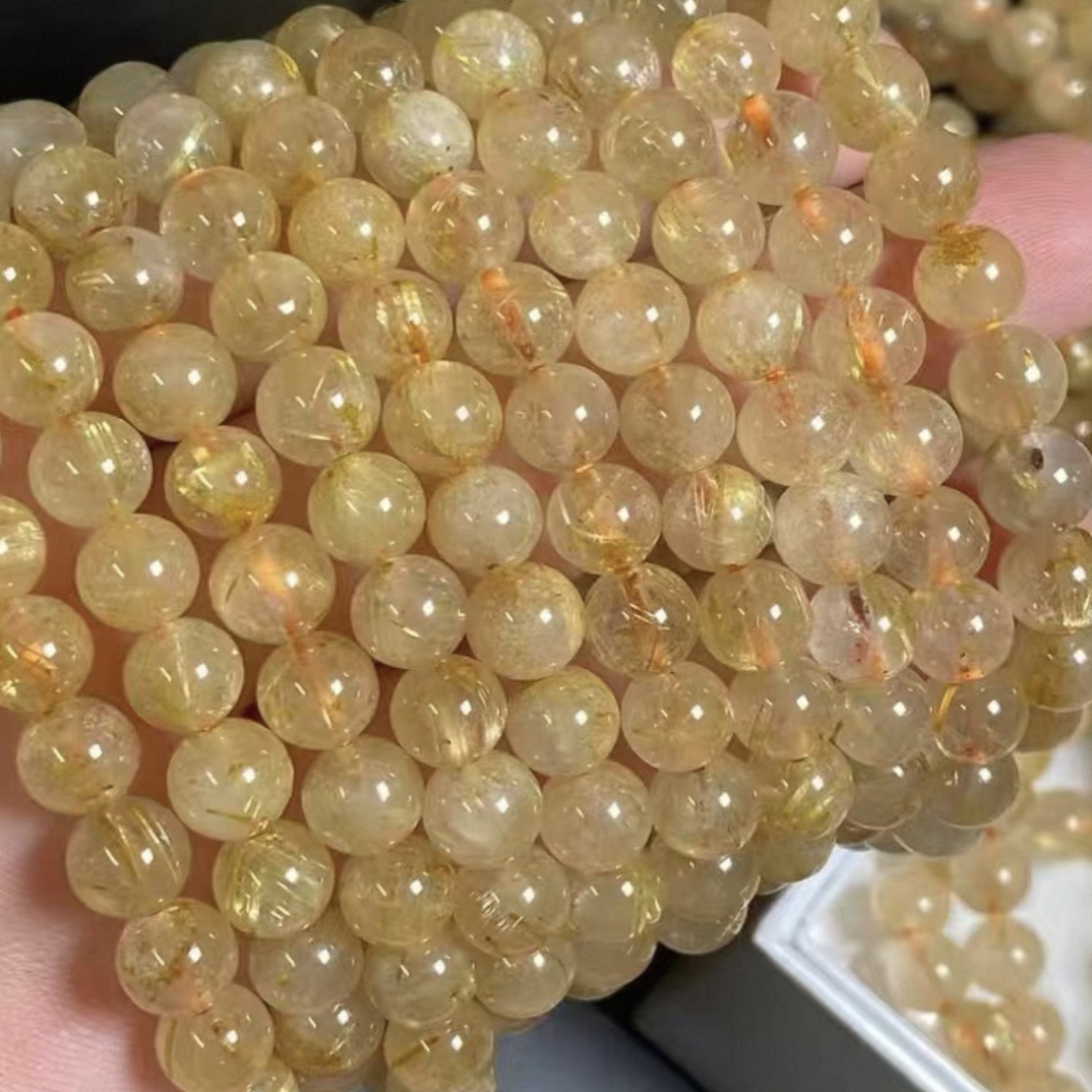 天然金发晶维纳斯金发高透细发招财水晶多样性发一