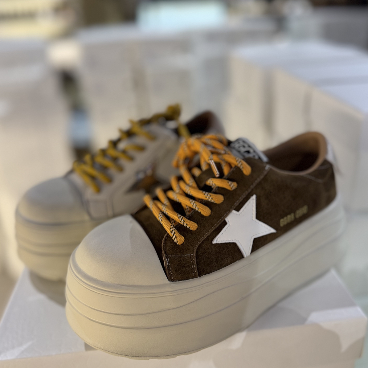 新品高跟厚底星星厚底松糕鞋单鞋女鞋661-252