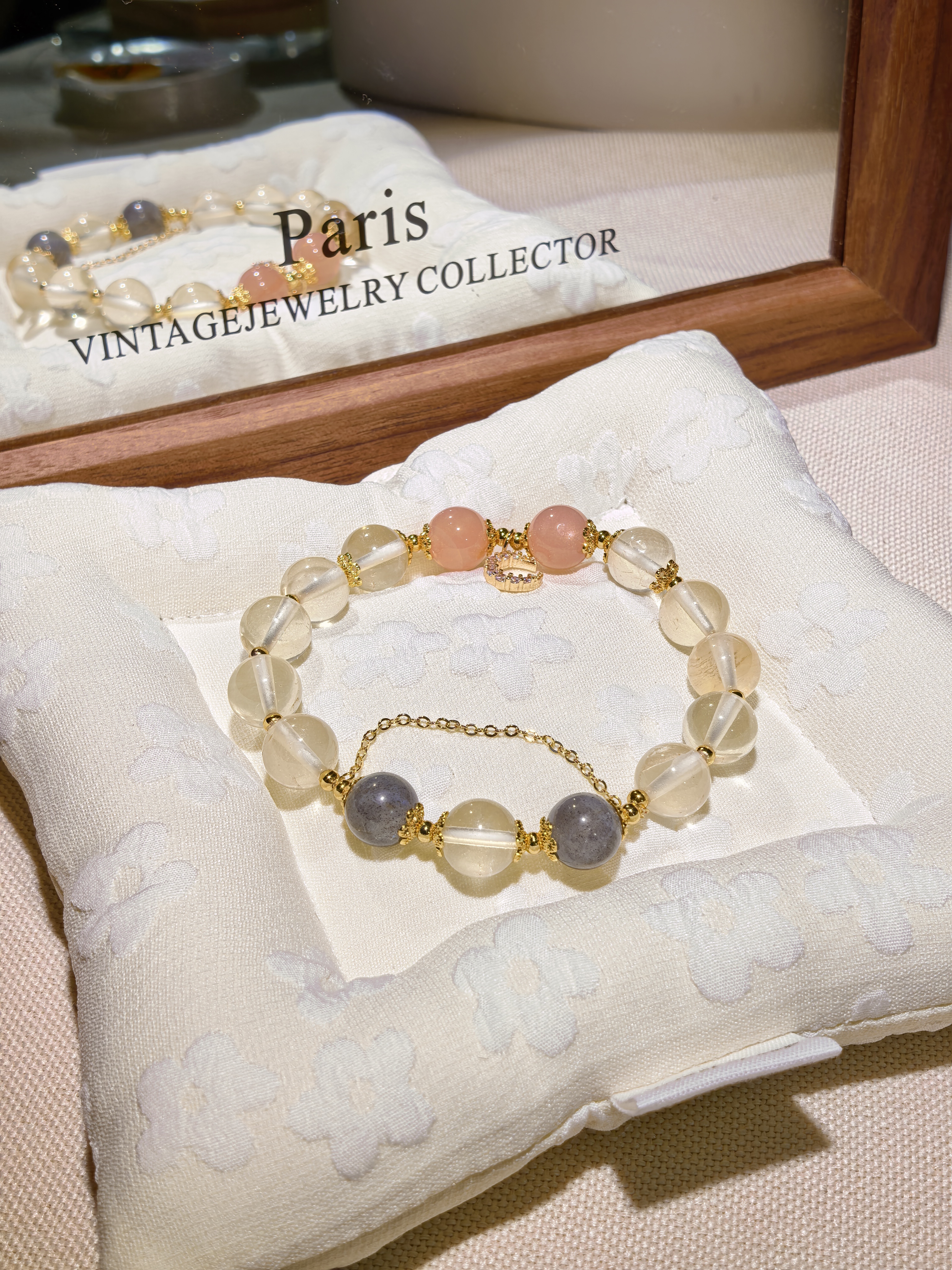 【贵妇人】天然水晶黄水晶太阳石月光石原创设计水晶多样性发一