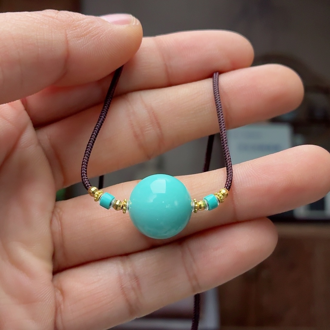 绿松石18K金镶嵌珠宝奇石