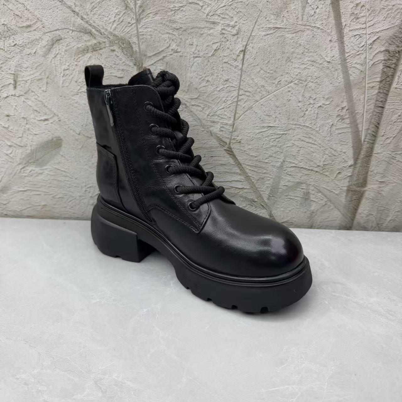 短靴女女靴子（牛皮）女 58862 绒