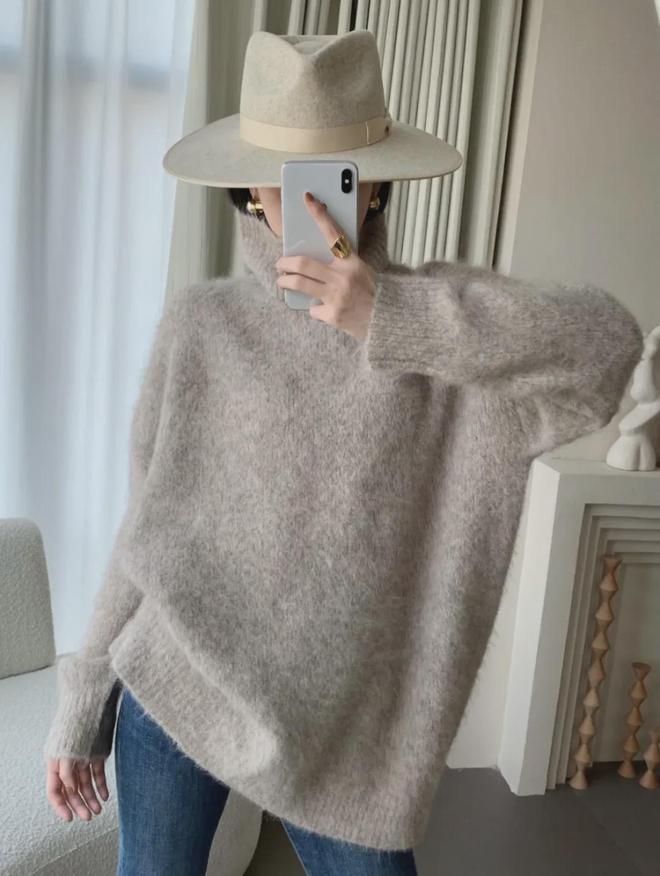 慵懒风设计感针织衫针织百搭秋冬季毛衣