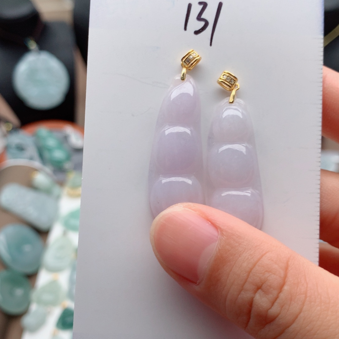 翡翠银S925镀金镶嵌颈饰吊坠