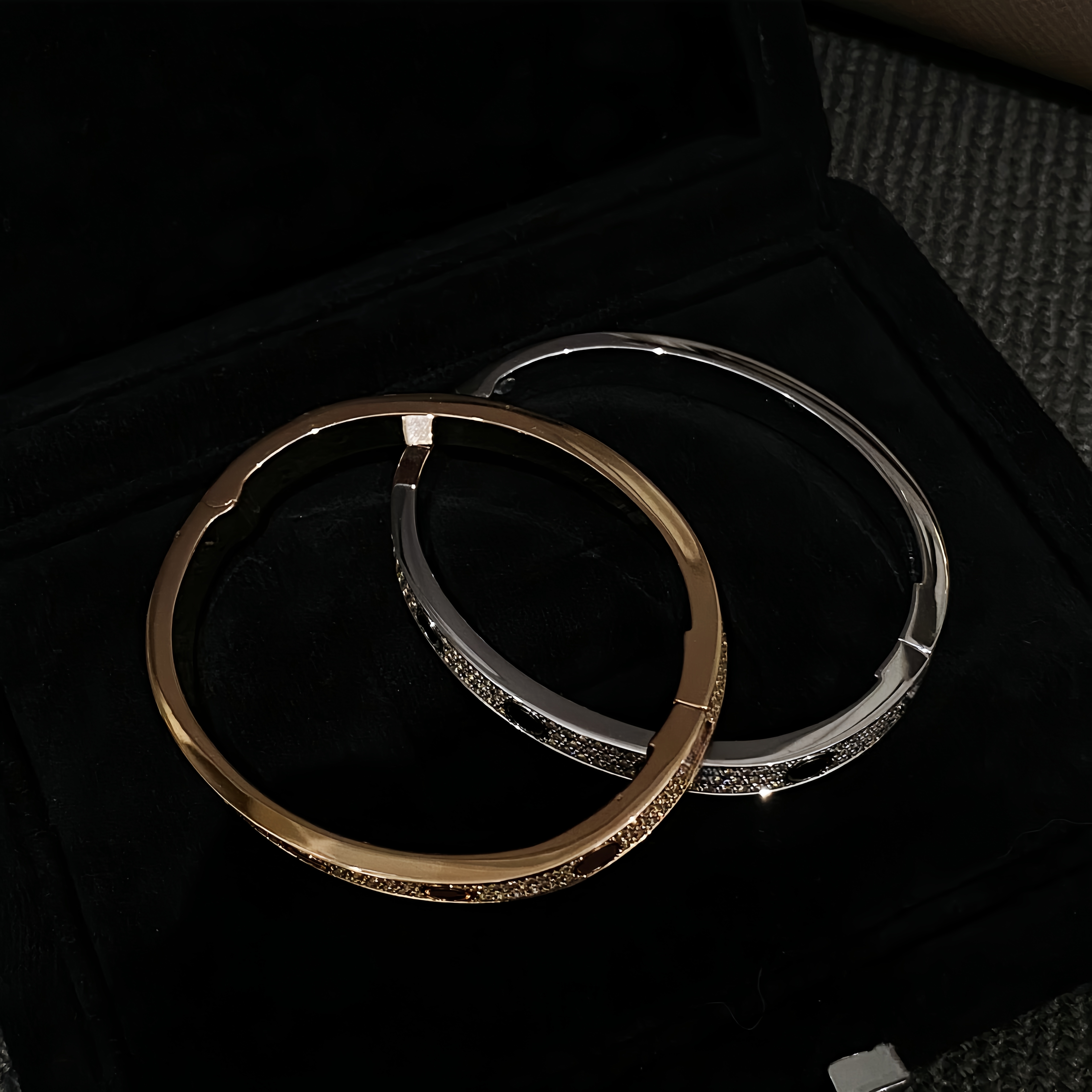 铜合金合成锆石手镯 （宽版）经典满天星圈圈手镯 气质Z0722