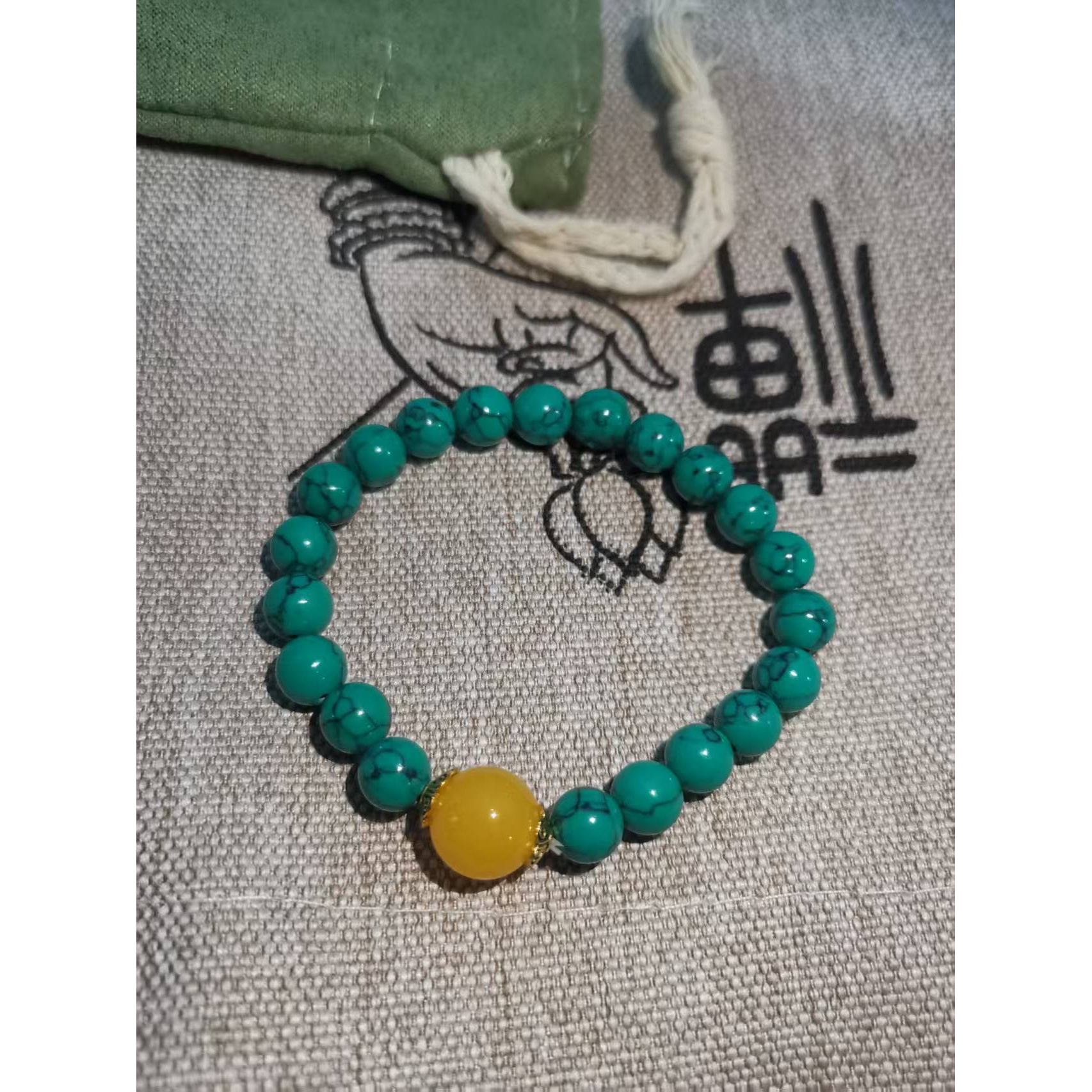 S青岩色单圈精美手串卡8无礼盒 2146