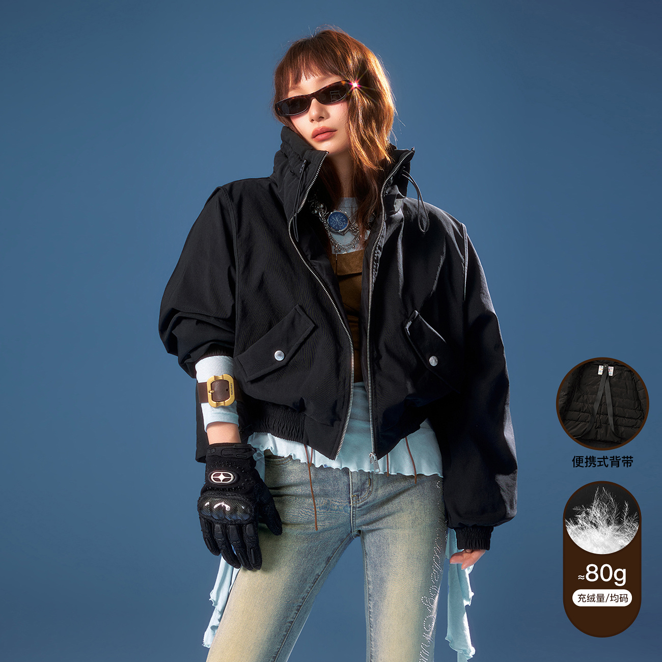 CHUU秋冬女装工装潮酷风街头感百搭修身新国标90绒显瘦高级羽绒服