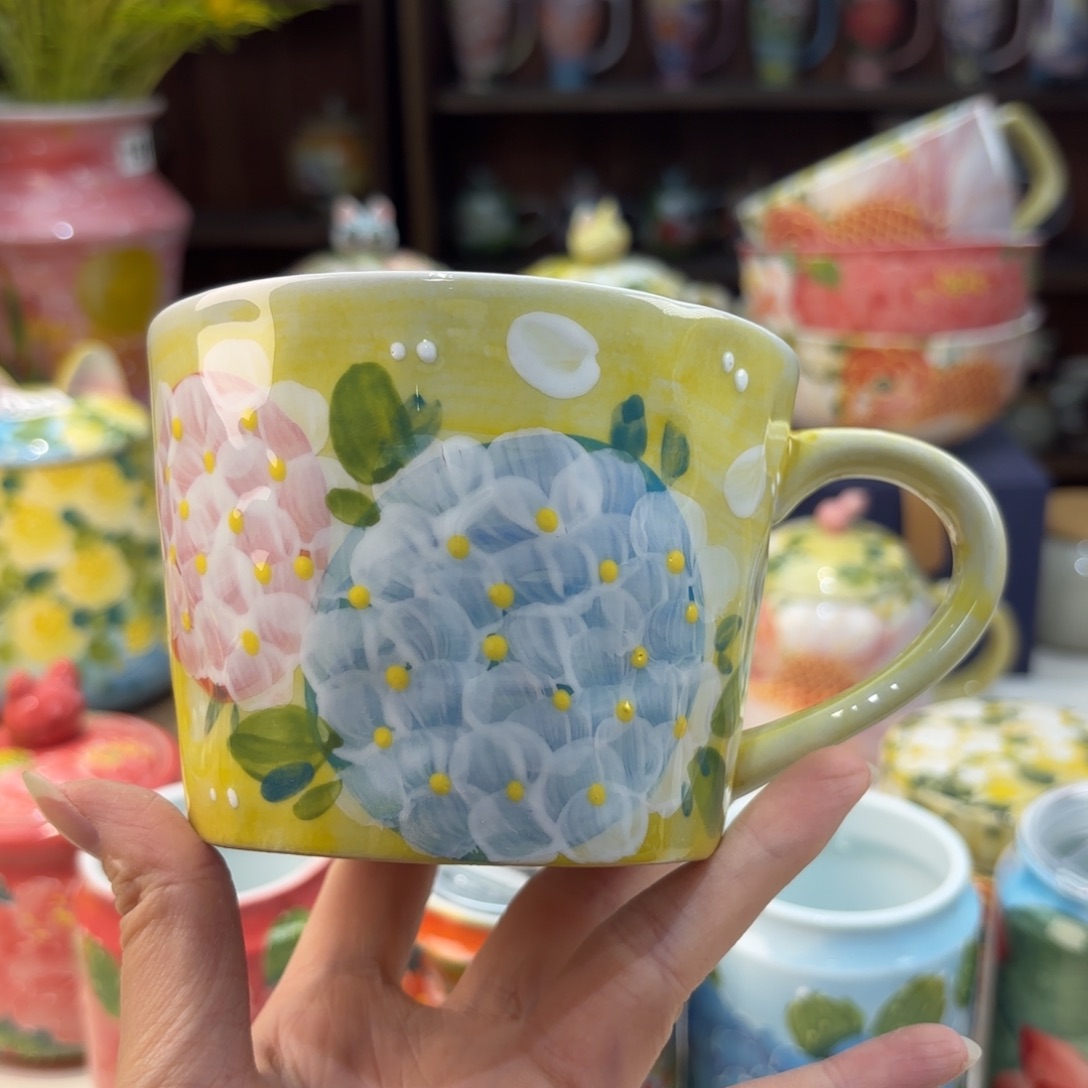 瓷片景德镇手绘高温釉下彩陶瓷茶具
