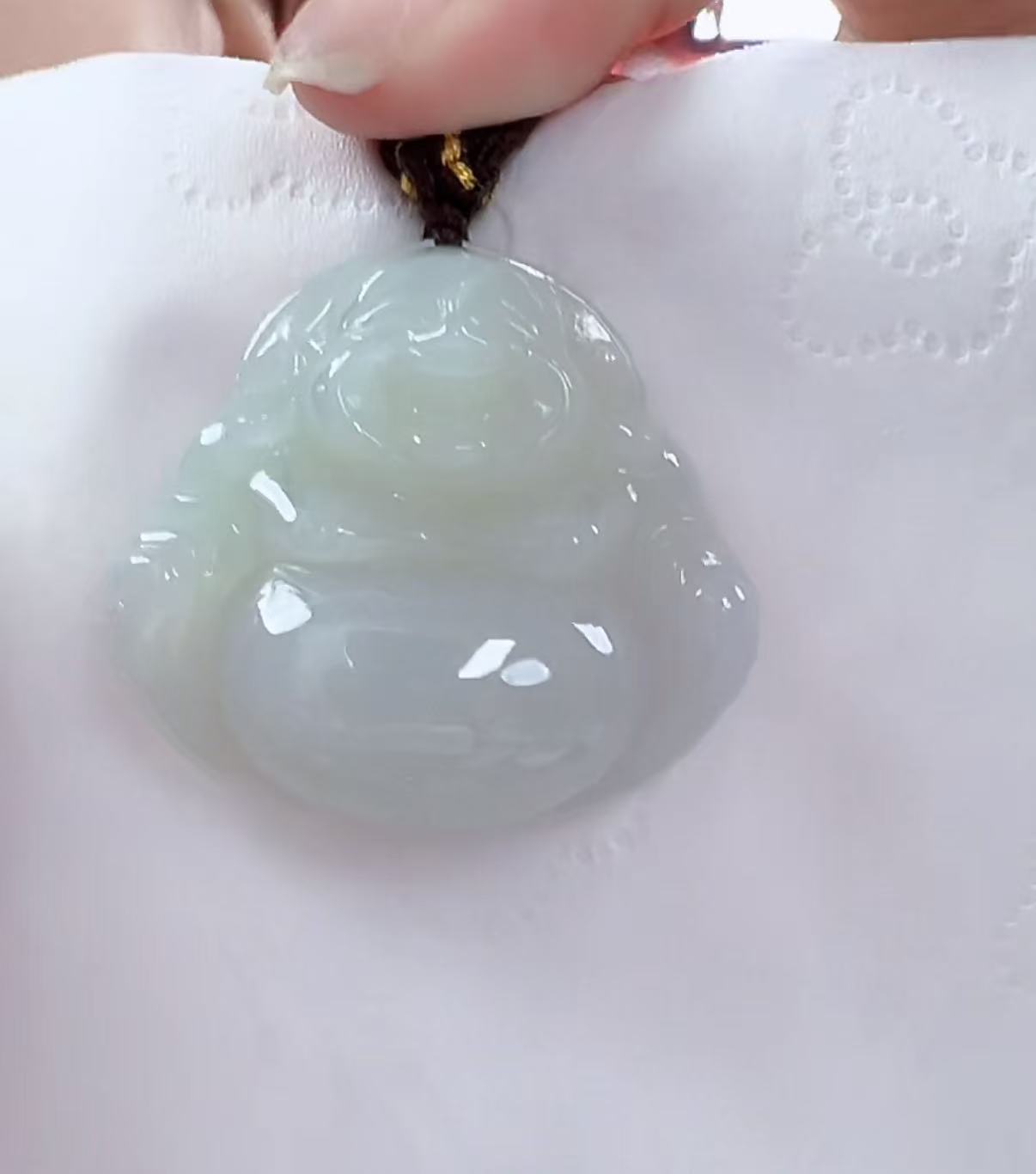 天然翡翠A货佛公（多样性发货只发一个）宽34-38高31-36厚11+送绳