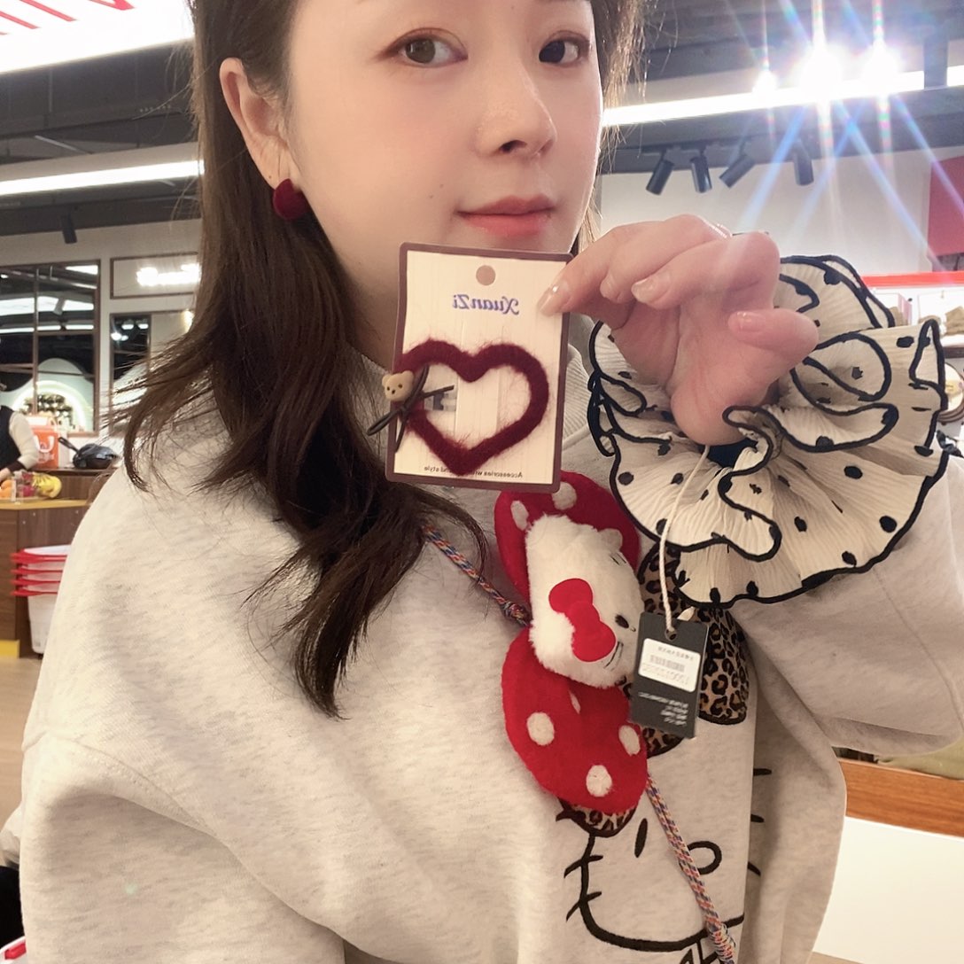 布艺铁合金爱心掰掰夹