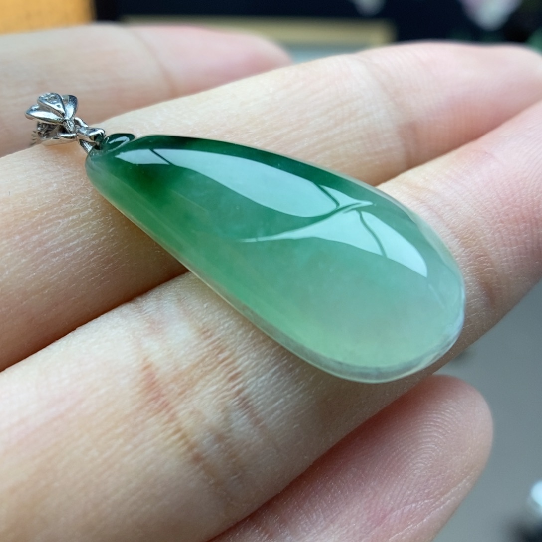 翡翠银S925镶嵌颈饰吊坠117