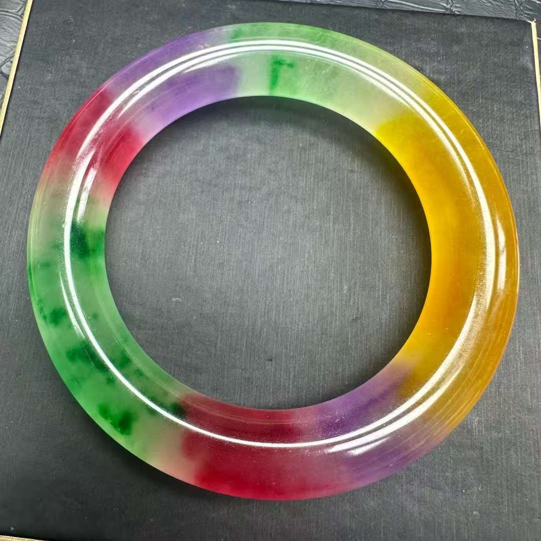 胖圆条春彩手镯F84