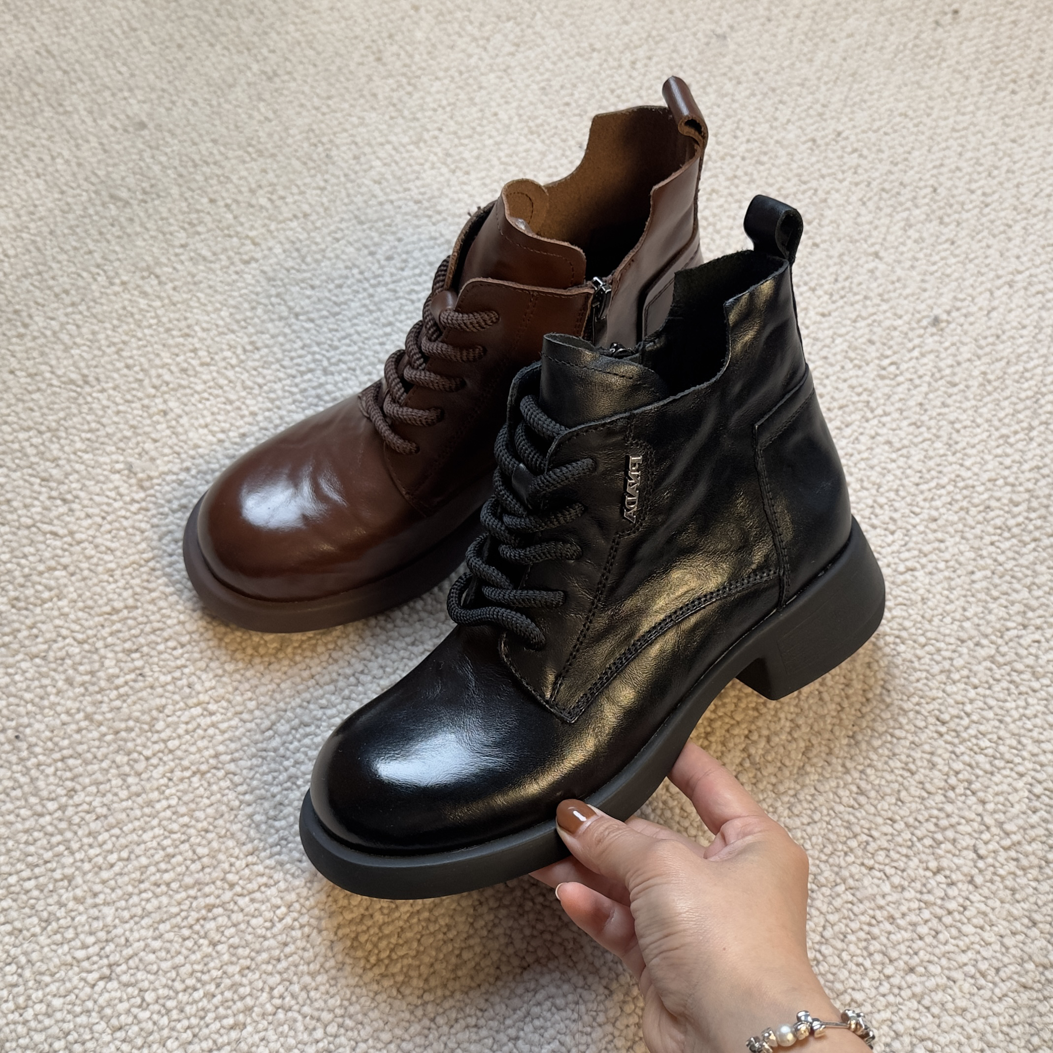 清货！3650 头层牛皮短靴