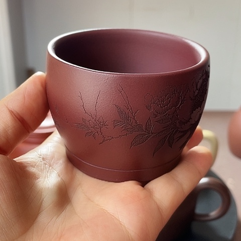 紫砂茶壶老紫泥，80 c c