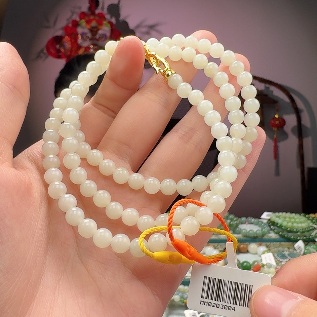 和田玉手串未镶嵌