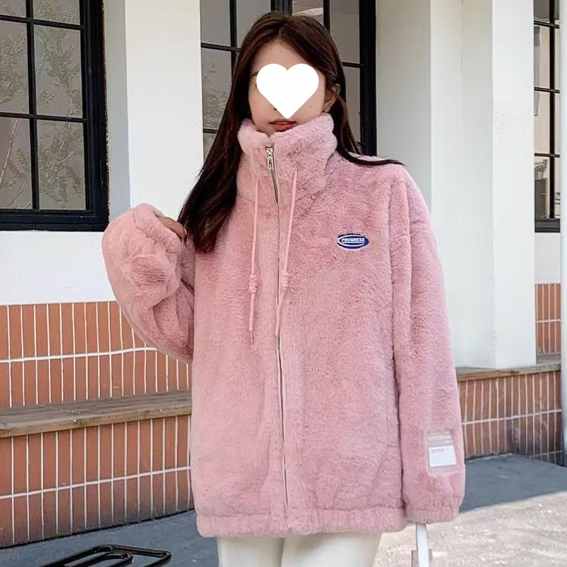立领长袖拉链加绒加厚款厚款薄款宽松型短外套F011