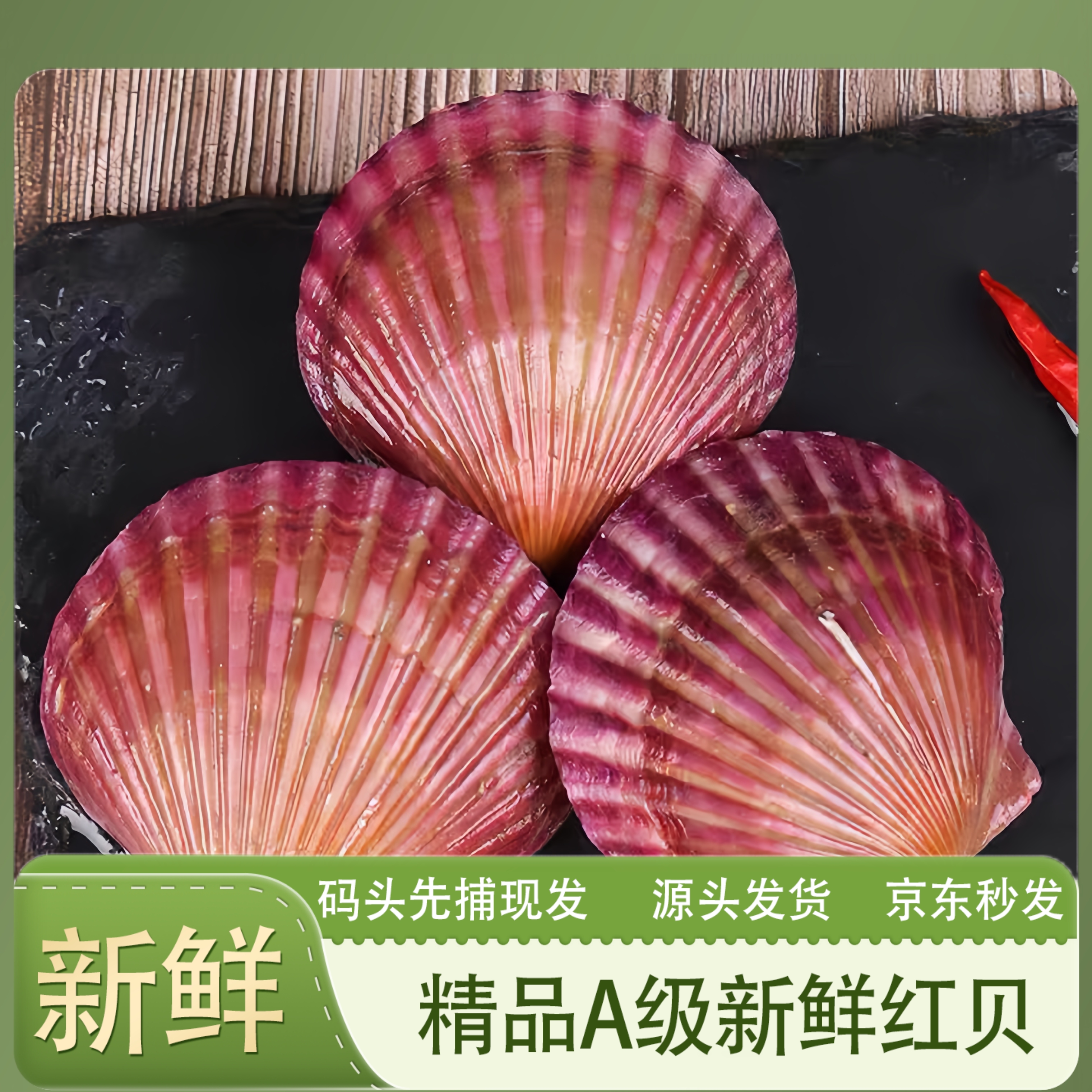 【吕四渔港发货】特级超大鲜活扇贝海鲜小红贝3斤~10斤鲜甜肥美鲜活发货保鲜不保活京东包邮