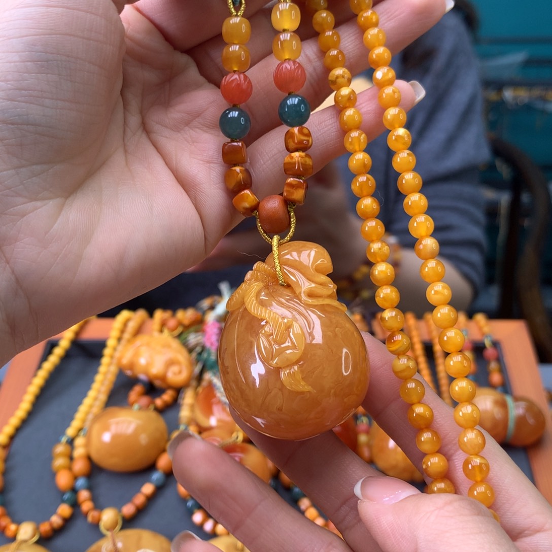 蜜蜡未镶嵌颈饰天然