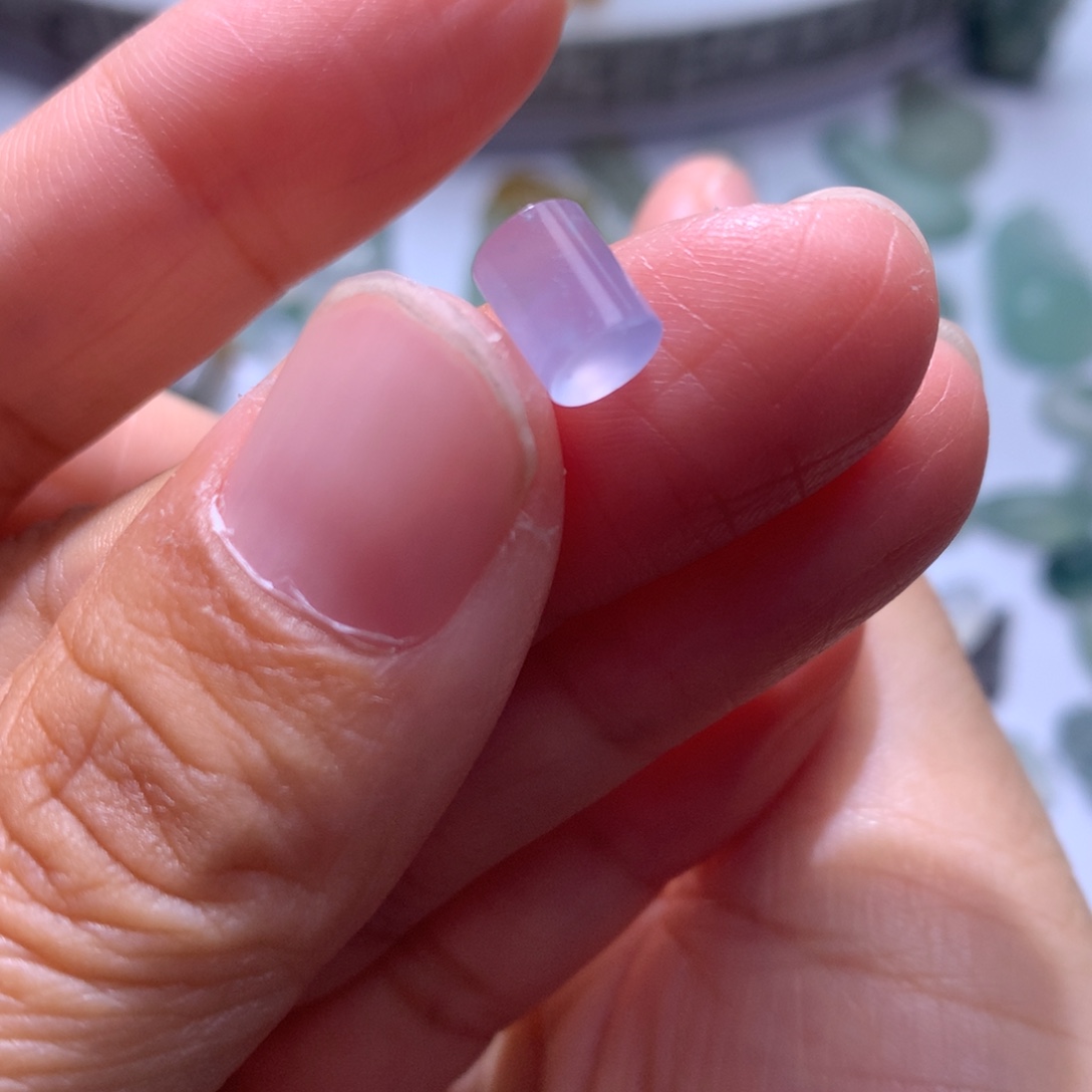 定制翡翠未镶嵌高冰紫罗兰卡6桶珠