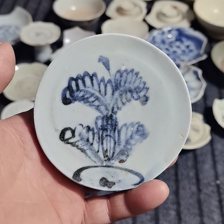 瓷片青花影青杯垫标夲