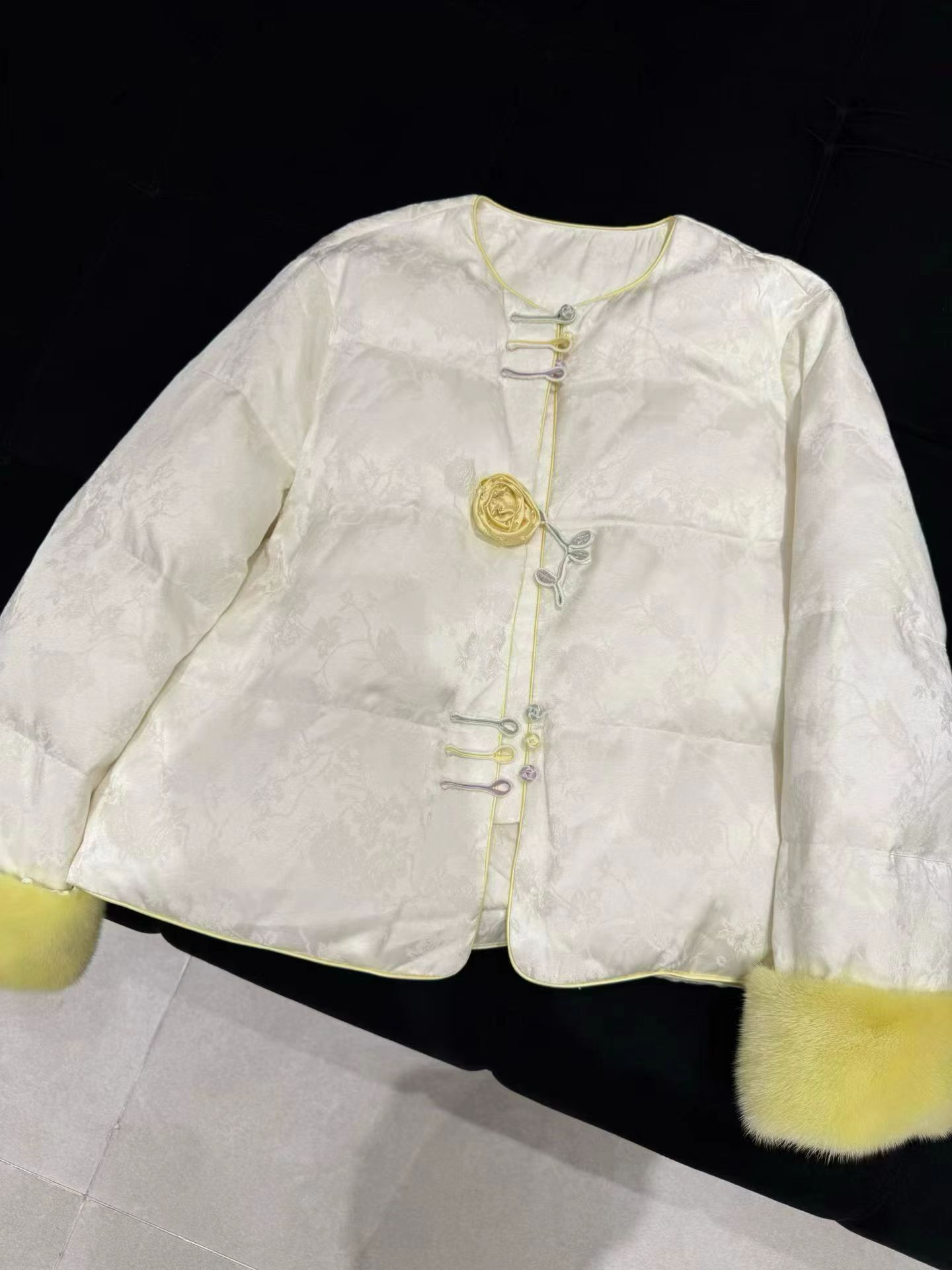 【棉服】花月--新中式加棉设计师高定轻奢宽松休闲复古圆领国潮