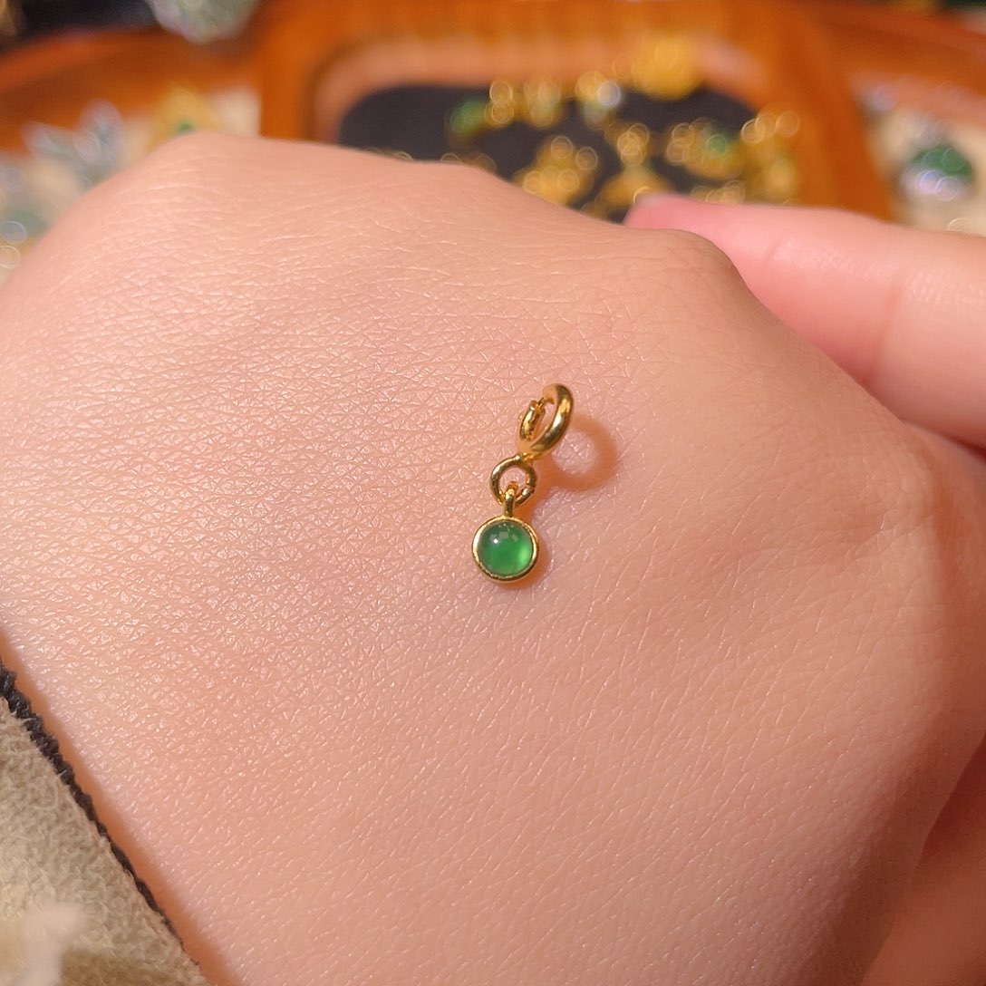 翡翠银S925镶嵌吊坠(不含链)