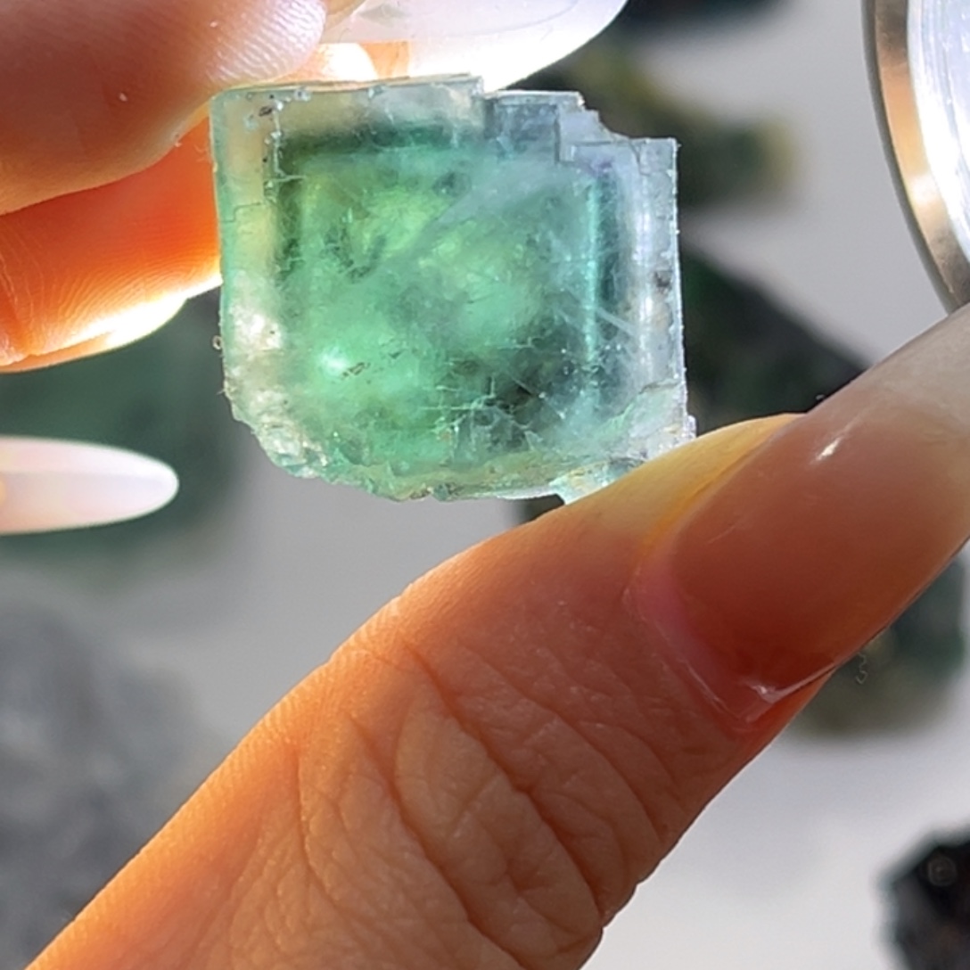 石材纳米比亚带框萤石