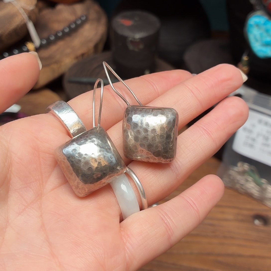 果***妈925银手工银耳环原创设计