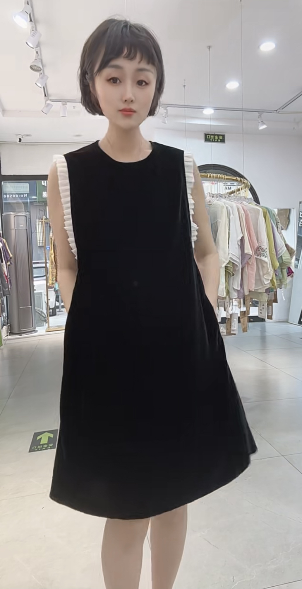 【糖果女装】精品真丝丝绒连衣裙