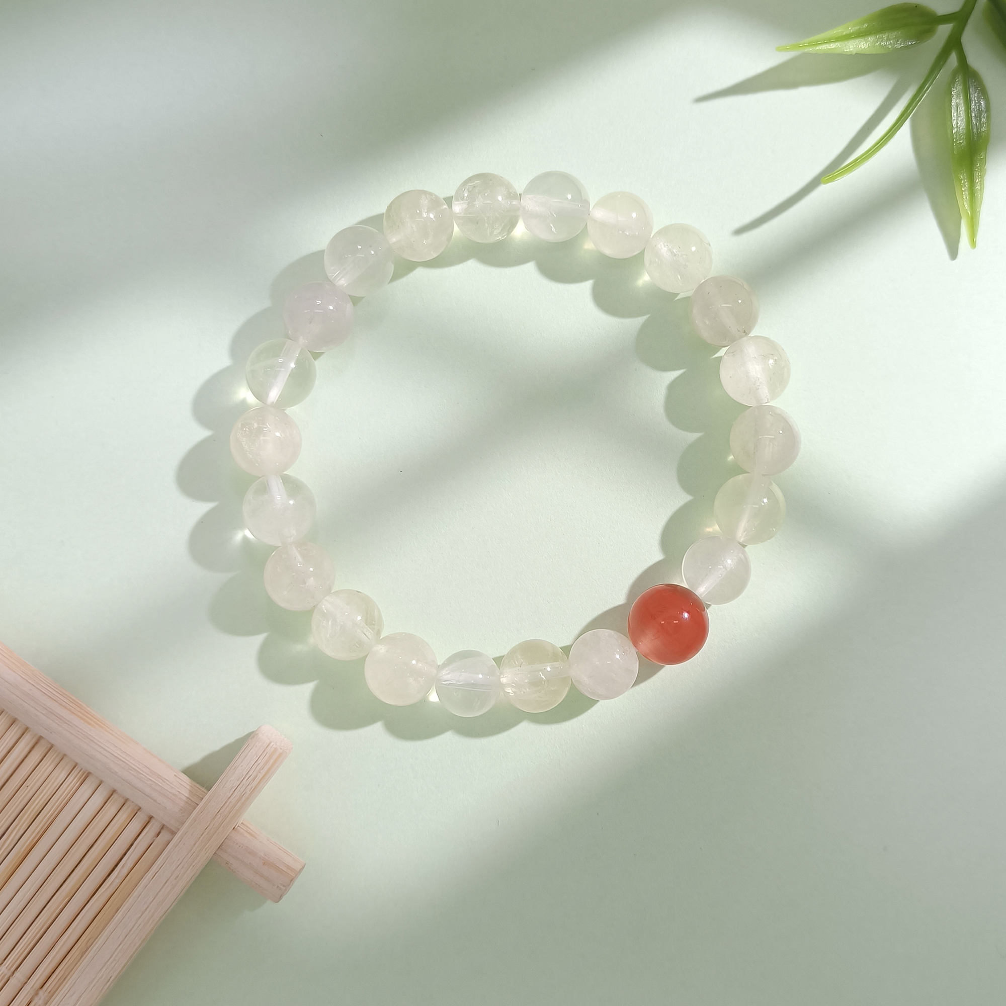 WZMK-002478【瑙钰梨华】南红玛瑙黄水晶 国风女款手链手串