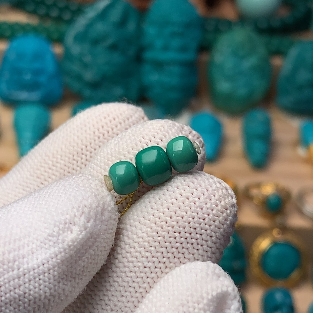 未镶嵌绿松石珠宝奇石5mm