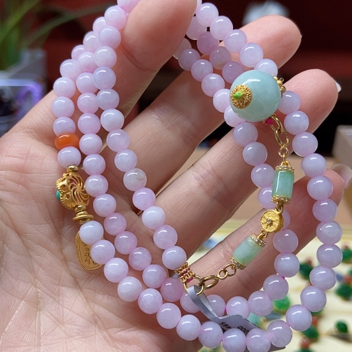 翡翠未镶嵌颈饰珠链